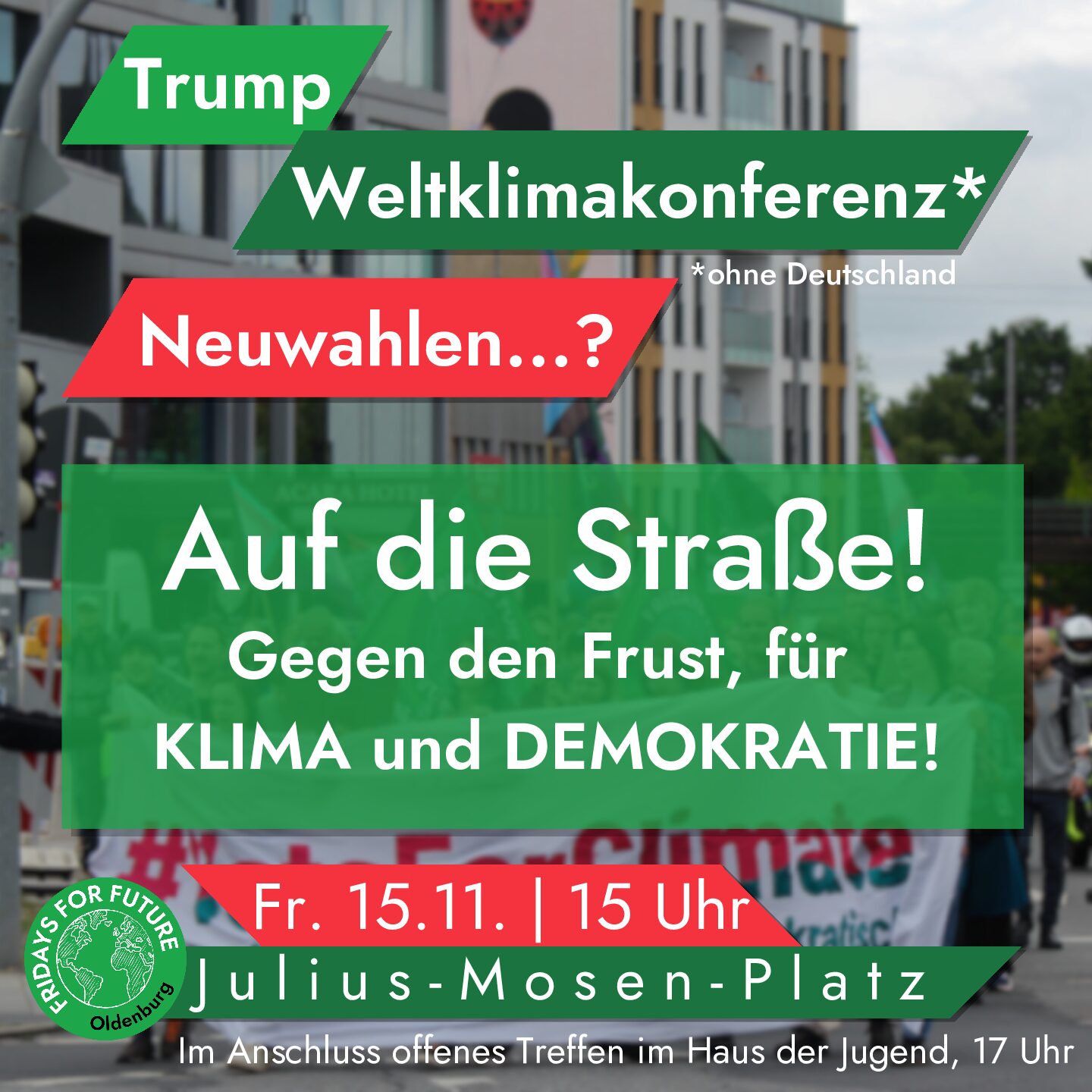 Trump, Weltklimakonferenz, Neuwahlen…?
