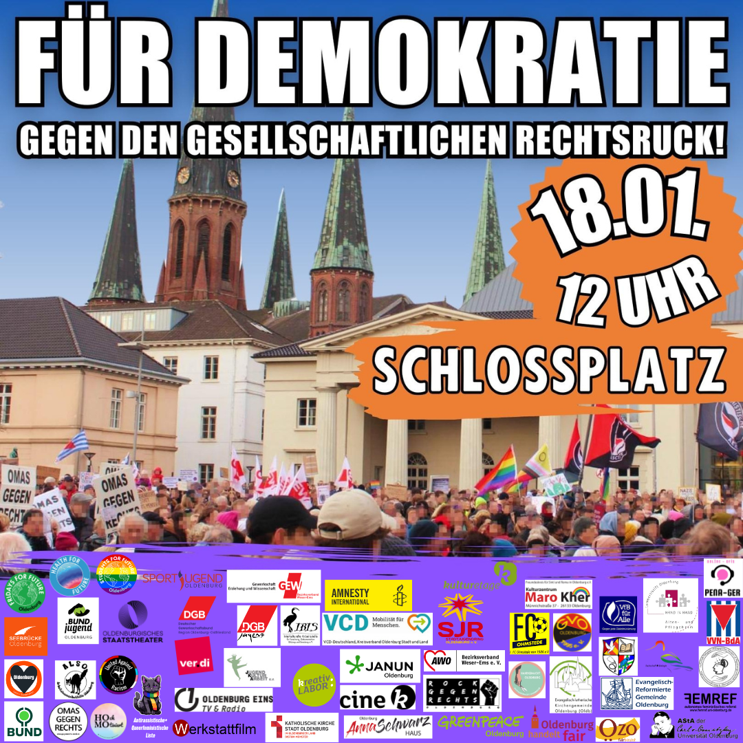 Awernesskonzept Demo für Demokratie am 18.1.25
